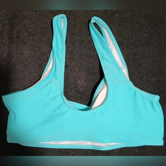 Women's Turquoise Blue bikini top Size 6 Medium - Picture 3 of 7
